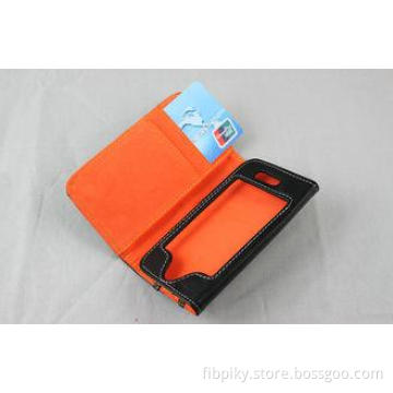 Wallet iPhone4 Leather Cases With a Card Slot Design For Al